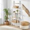 mDesign 5-Tier Leaning Bookshelf Ladder - Sturdy Steel Frame